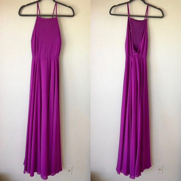Lulu’s Mythical kind of Love magenta maxi dress - Picture 4 of 9